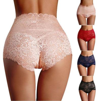 Women Sexy Lingerie Lace Panties Lace High Waist Brief Panties Thong High Waist Knicker Underwear