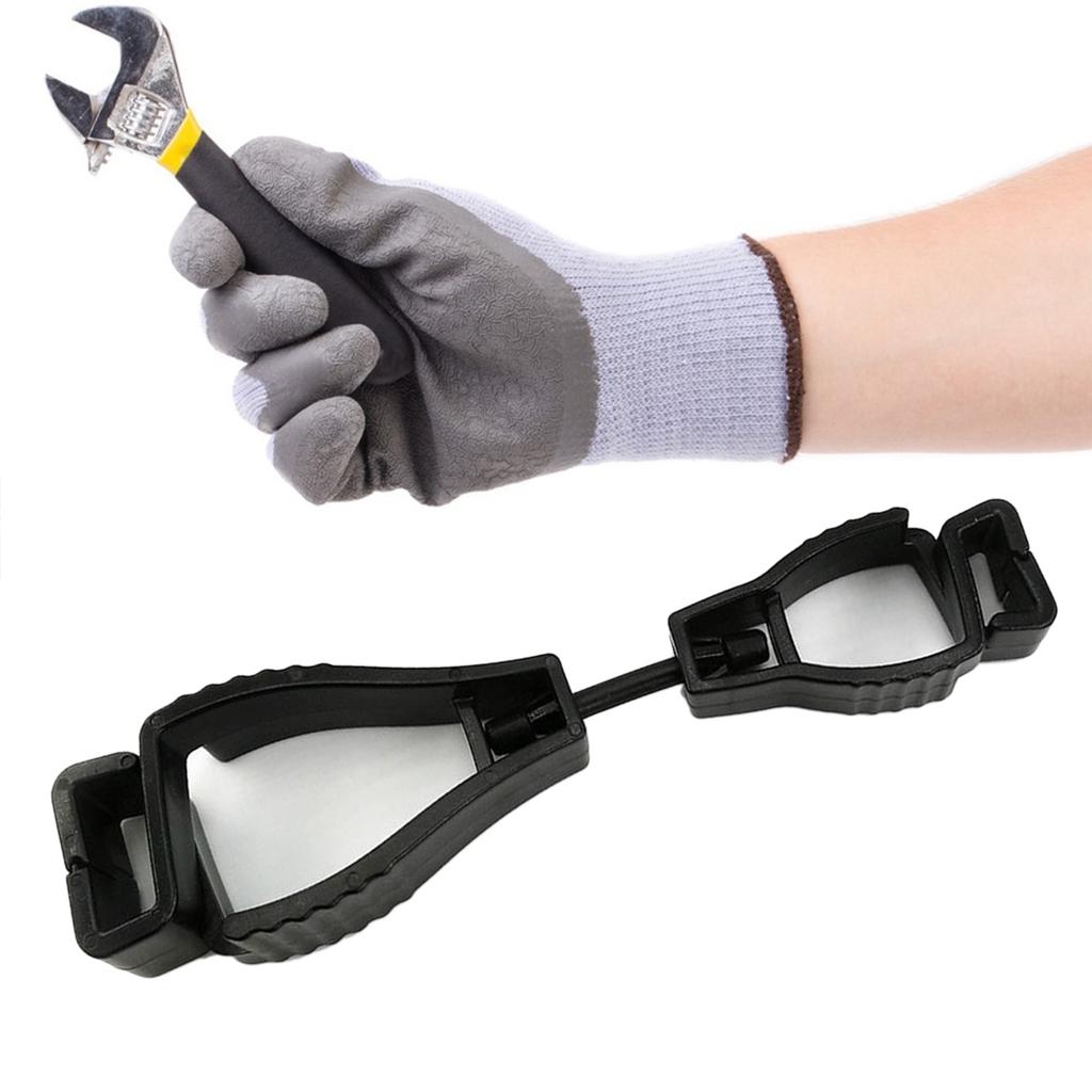 Gloves Clip Plastic Anti Slip Hands Free Multifunctional Portable Reusable Glove Clip Holder Black