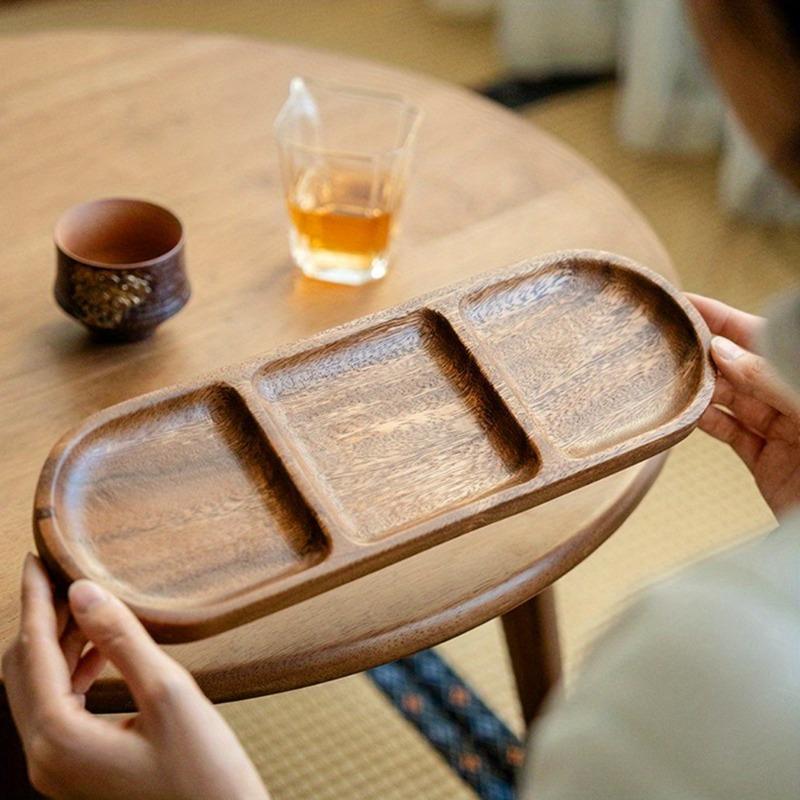 Wooden tray Dim sum tray tea tray stove cooking household wooden tableware rectangular cake wooden plate