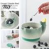 Delicate Fruit Cleaning Bowl Ceramic Berry Washing with Drainage Holes, Handmade Multifunctional Drain Basket Vegetable Draining Basket, Colander for