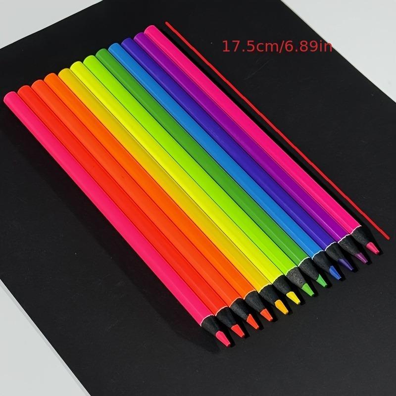 12 Color and 24 color fluorescent colored pencils