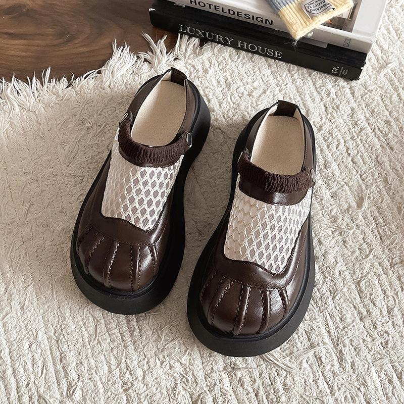 

Women s shoes thick-soled bag head sandals women s models 2025 summer new models one pedal half slippers hollow literary two wear sandals 40