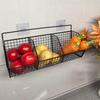 Adhesive No-Drill Hanging Storage Basket for Kitchen and Bathroom