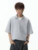 Exquisite Old Money V-neck Short-Sleeve Men's Knit Lapel T-shirt - Air Layer Fabric, Casual Spring/Summer.