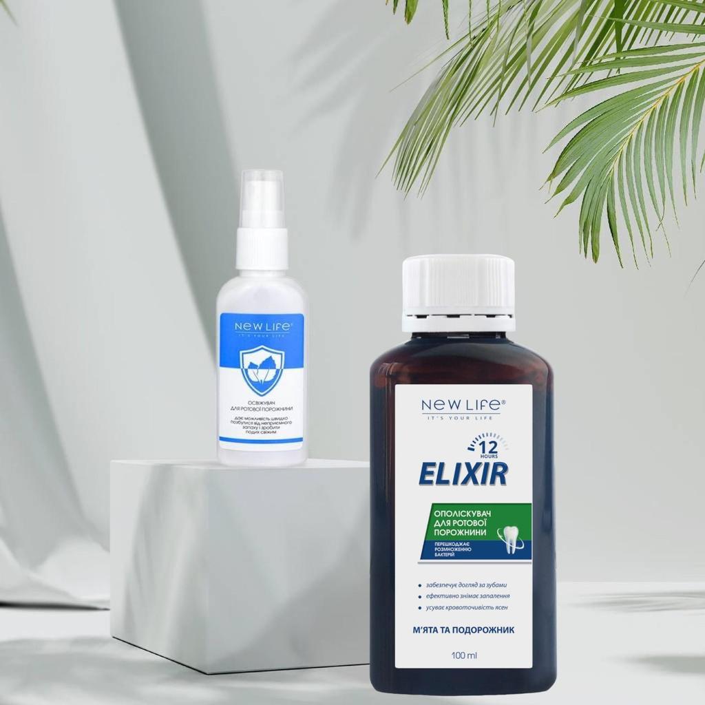 Mouthwash Elixir New Life Anti-inflammatory Effect, Natural Composition 100 Ml