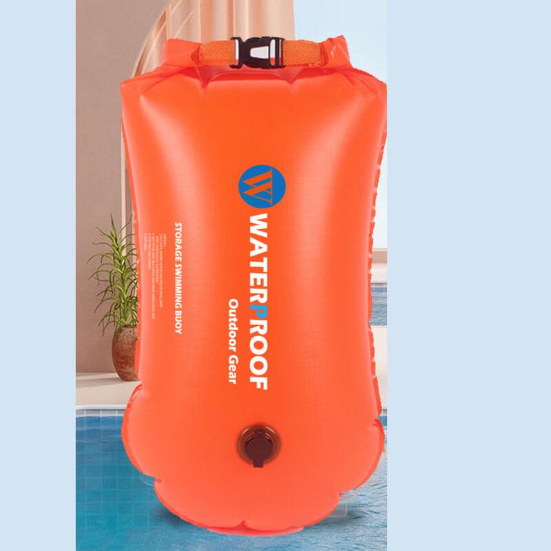 OLOMM Double Airbag Anti-Drowning Swim Buoy with Storage Large (Up to 100kg)