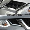 2Pcs Chrome Front Mesh Grille Grill Head Light Cover Trim For Nissan Rogue X-Trail T32 2014 2015 2016