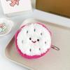 Korean Style Plush Coin Purse & Keychain - Breakfast Food Design, Large Capacity Pencil Case, Portable Storage Bag