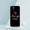For iPhone 15 16 14 13 12 Mini 11 Pro Max XS X XR SE 7 8 Plus Silicone Clear Cover I Love You Pink Heart Luxury Phone Case