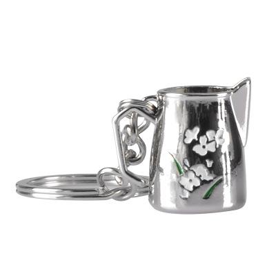 Creative Barista Coffee Tamper Keychain Coffee Machine Handle Moka Pitcher Keyring Portable Coffeeware Espresso Accessories Gift
