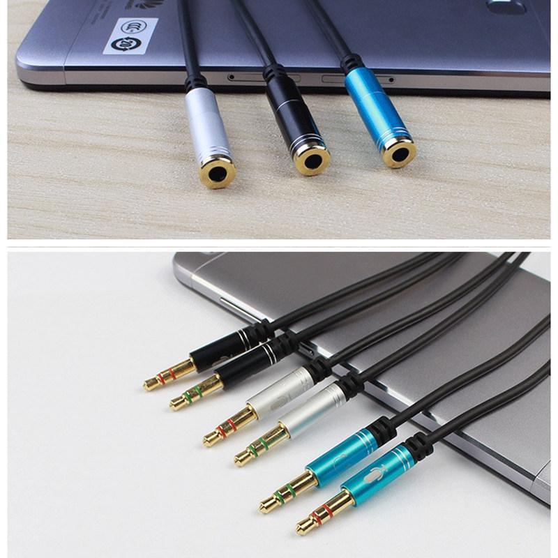 3.5mm Audio Splitter: One-to-Two Dual-Hole Computer Headset Adapter.