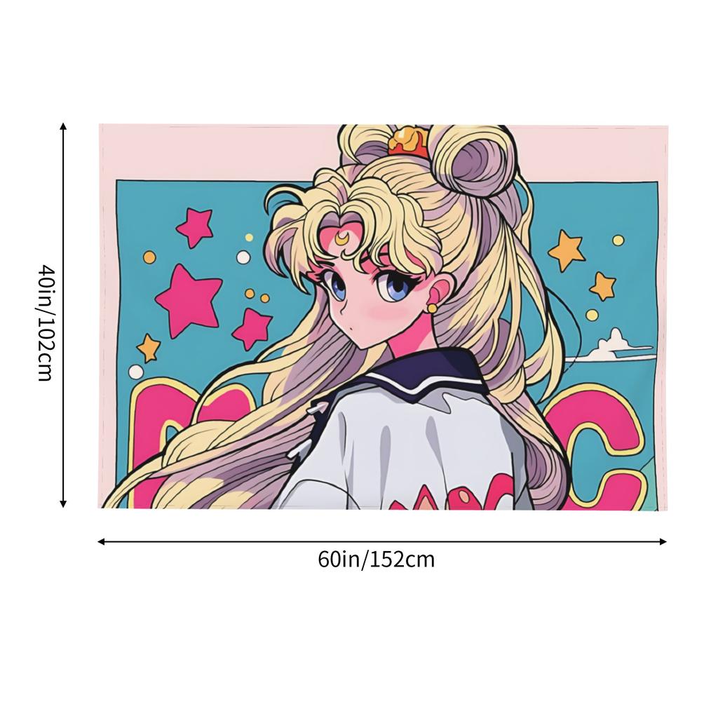 Sailor Moons Cutecore Tapestry Wall Hanging Blanket Tapestry Home Decor Items Wall Decorations