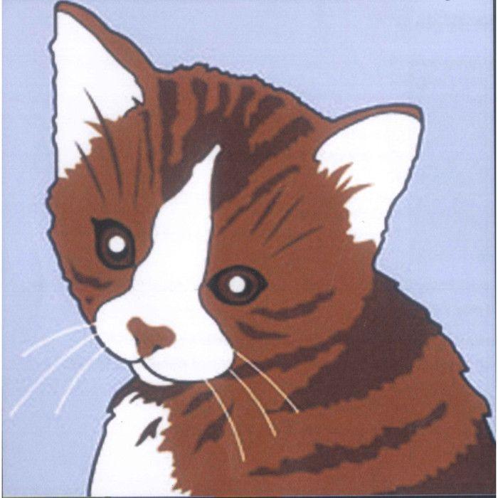 Kit canevas - Seg - Soudan - Blanc - 20x20cm - Imprimé gros trou Chat