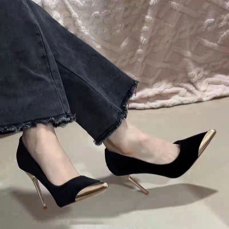 Elegant Ultra High Heels Ladies Patent Pumps Four Season Pointed Toe Thin-heel Women High Heel Wedding Office Career Shoes 35-42