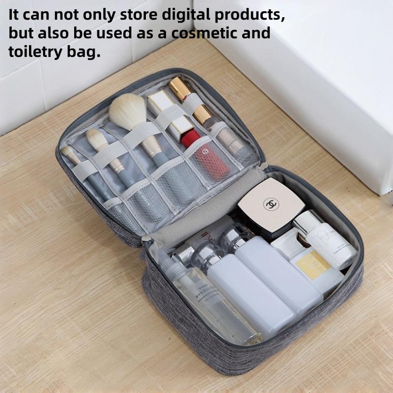 Portable Waterproof Travel Electronic Organizer Storage Bag Case for USB Cable Charger Plug Small Accessories Gadget EVA Pouch