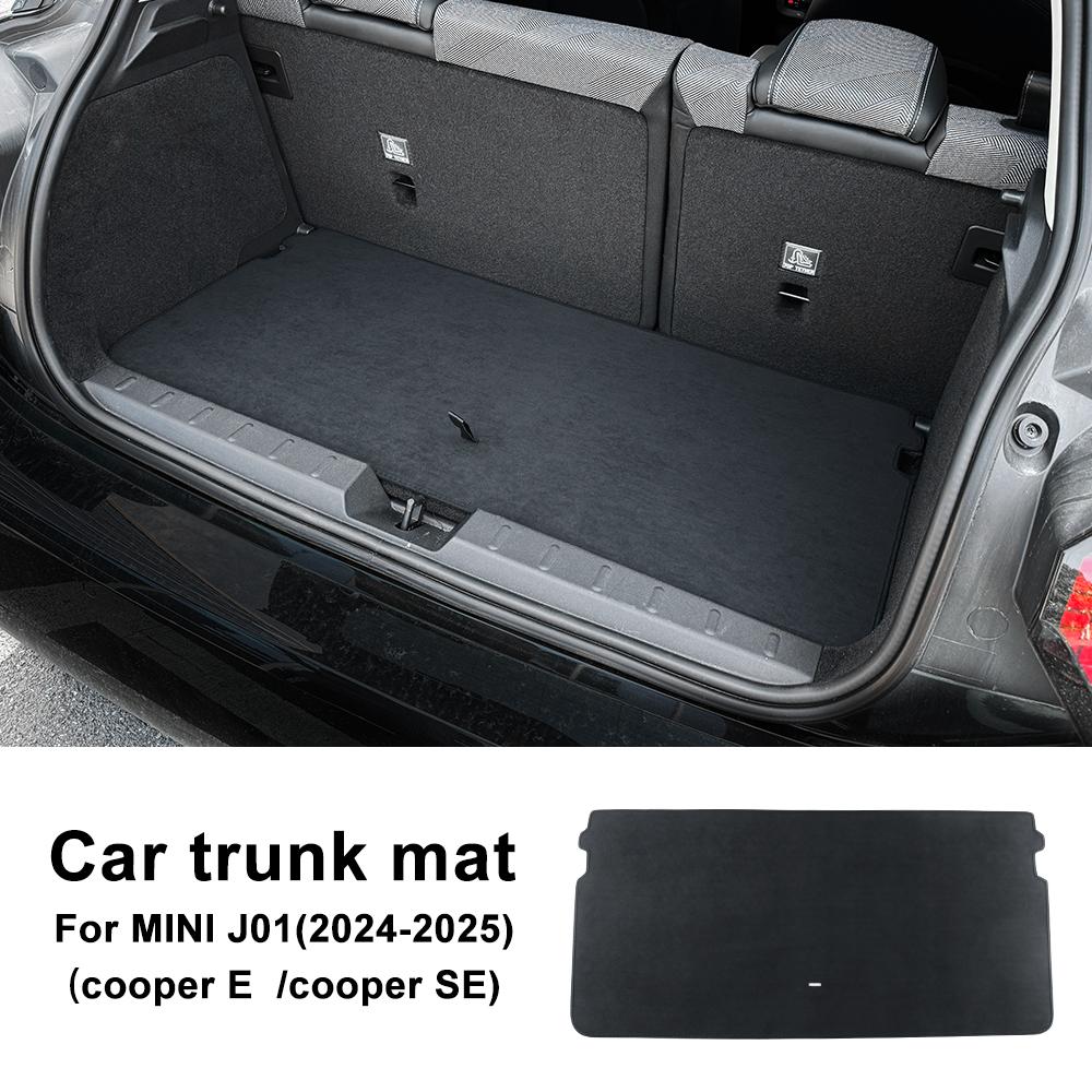 

Flannel Rear Trunk Pad for Mini J01 EV Electric Cooper E SE 2024 2025 Accessories Anti-dirty Cargo Liner Mat Cover Decoration Facecloth material