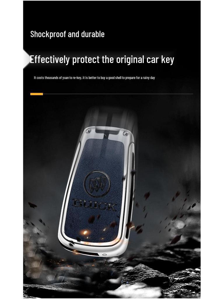 Buick Metal Key Cover for Regal, LaCrosse, Envision, GL8, and Yinglang GT.