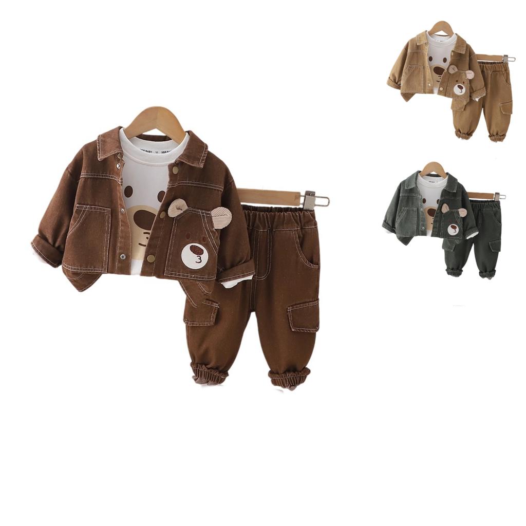 Kids Casual Long-Sleeve Set, Comfortable Daily Wear Outfits