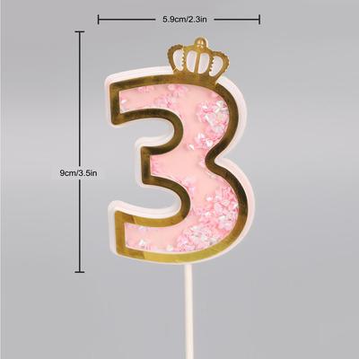 3. Topper na tort Impreza urodzinowa 3. Rocznica 3. Topper na tort Impreza urodzinowa Topper na tort Rocznica ślubu Artykuły imprezowe