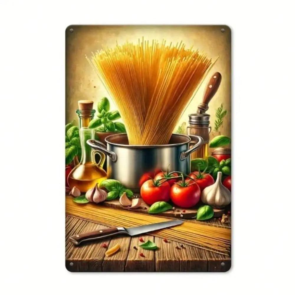 Vintage Pasta Metal Sign Kitchen Bar Garage Decor Gift