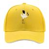 Crane Baseball Cap Adjustable Lightweight Vintage Hat Animal Theme Hand Washable Buckle Closure Sandwich Baseball Cap