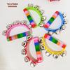 Colorful Five-Bell Horseshoe Handbell for Kindergarten Music Teaching