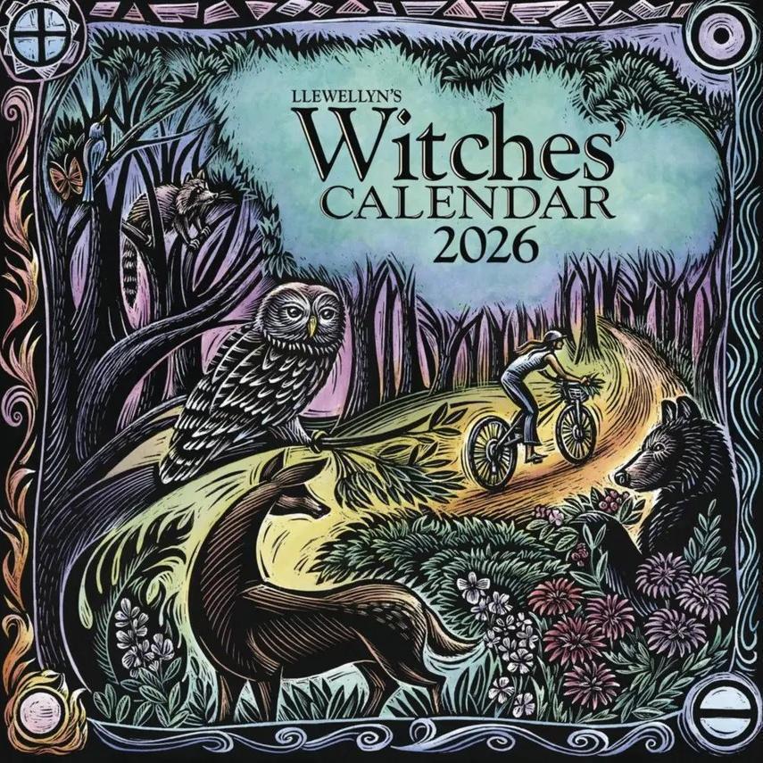 

Newest Witches Calendar 2026 Witches Botanical Calendar Book Wall Hanging Decorative Wall Art Creative Gift For Family Friends