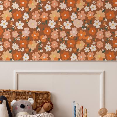 Carta da parati Decorativa Fiori Multicolore Dipinti DIY Sfondo Camera da Letto Soggiorno Abbellire Carta da parati Carta da parati