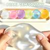 Juguete Squishy de Perla y Gema para Apretar Relleno de Vaselina Maleable Sin Rebote Anti-Ansiedad Calmante Relajante Bola Anti-Estrés Portátil para Adultos Regalo