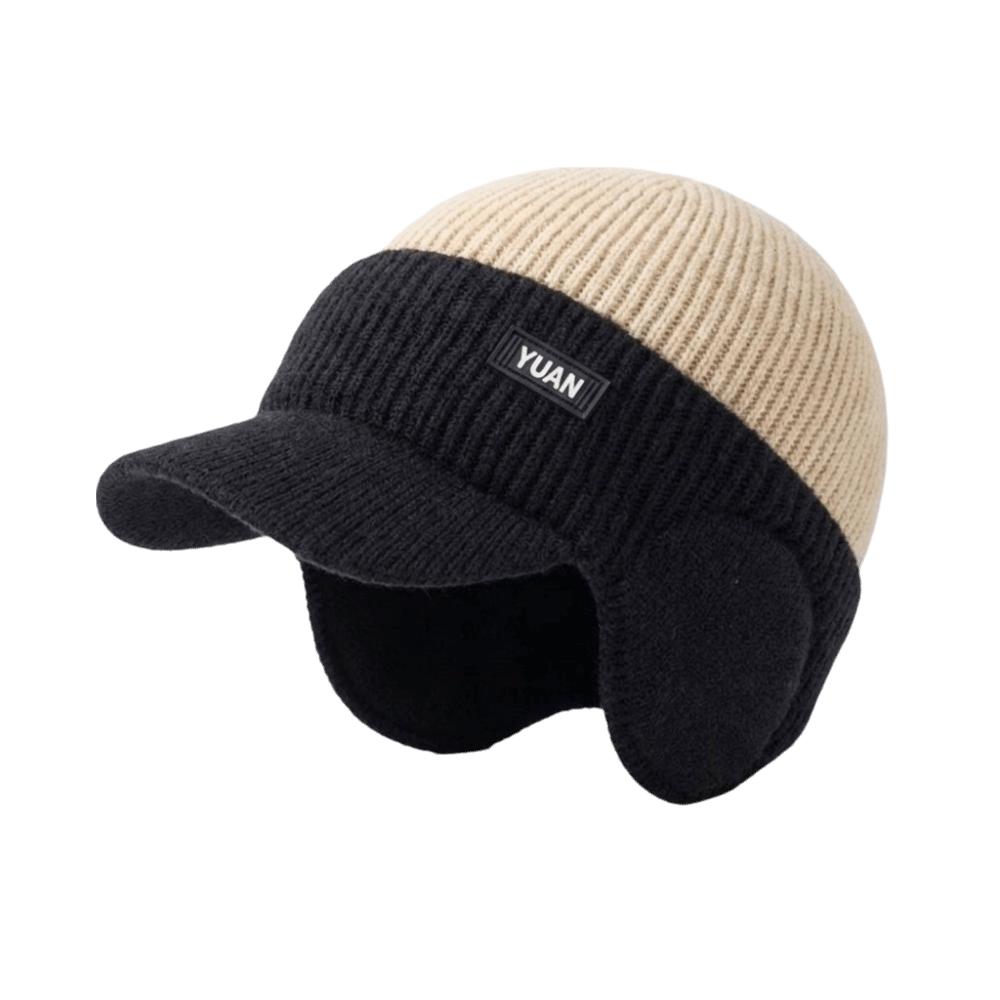 Thick Men's Knit Hat Windproof Ear Flap Hat New Cycling Beanie Outdoor