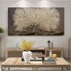 Abstraktní Golden Tree Flower Malba na plátně Plakáty a tisky Minimalismus Obraz na zeď Moderní Dekorace obývacího pokoje Bezrámové