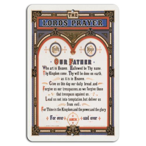 Elegant Lords Prayer Metal Sign Faith Hope DecorAluminum 20x30cm(7.8x11.8inch)