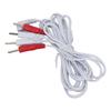 5pcs Electrode Wire 1 To 4 Pin 4.9ft Length Promote Blood Circulation Multifunctional 2.5mm Plug TENS Unit Wire White