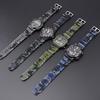 Watch Strap Sweat-proof Wear-resistant Waterproof Breathable Non-fading Durable Soft Camouflage Print Wristwatch Band