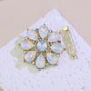 Elegant Cat's Eye Crystal Scarf Buckle & Brooch for Women
