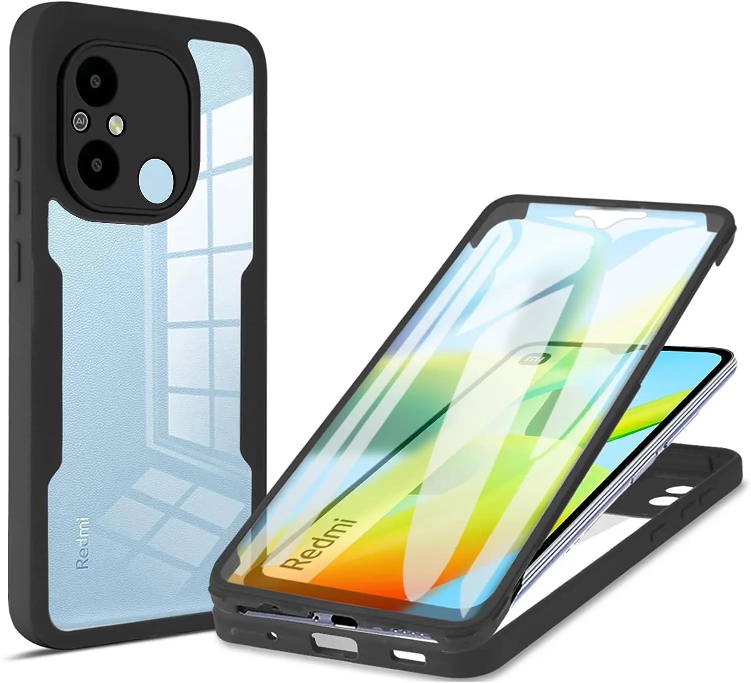 

Противоударный чехол с полной защитой для iPhone 15 14 13 Pro Max Samsung Galaxy S23 FE S24 Ultra A14 A34 A54 Redmi Note 12s 11 10 12C 10C Poco F5 X5 Pro 5G For Redmi 12C чёрный