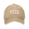 Hawk Tuah Spit On That Thang Meme Unisex Style Baseball Caps Internet Latest Star Distressed Washed Caps Hat Adjustable Headwear