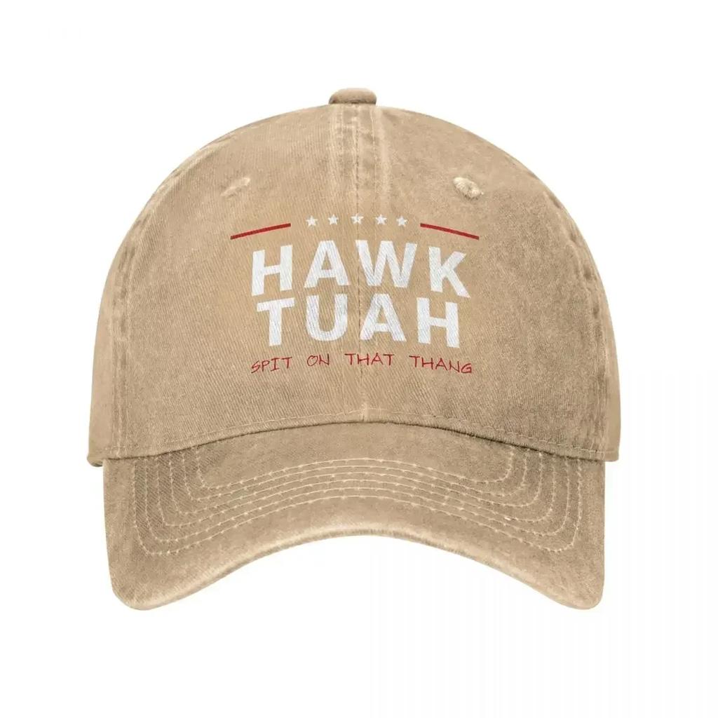 Hawk Tuah Spit On That Thang Meme Unisex Style Baseball Caps Internet Latest Star Distressed Washed Caps Hat Adjustable Headwear