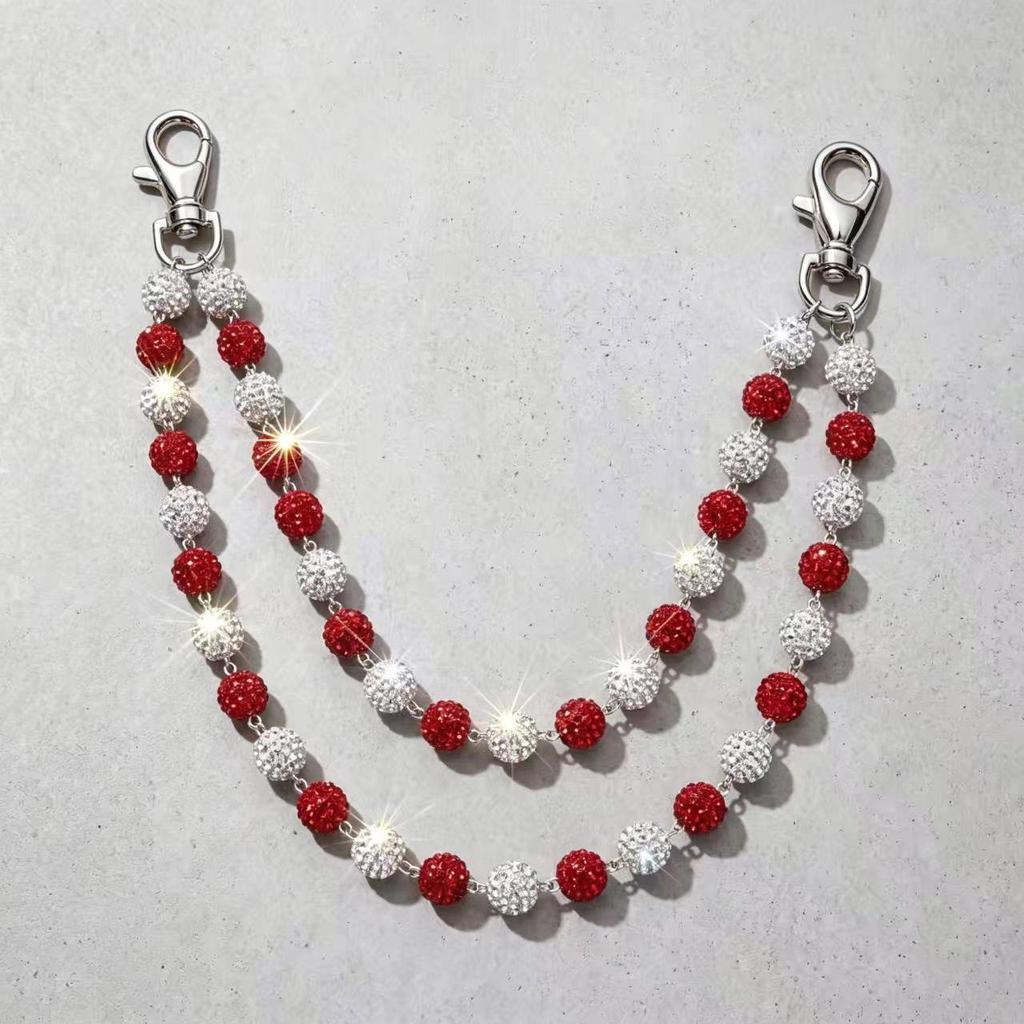 Catena Vita da Donna di Alta Gamma con Strass e Perline Ceramiche Colorate