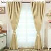 Modern Darkening Blackout Curtains Room High Density Weave Solid Color Simple Design For Bedroom Living Room