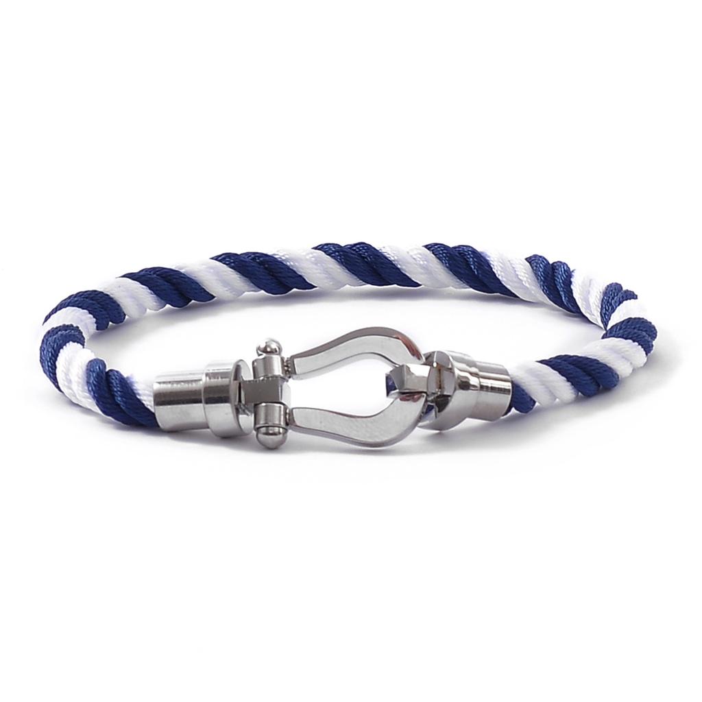 European and American Stainless Steel Nylon Rope Hand Rope Men and Women Couple Casual Trendy Color