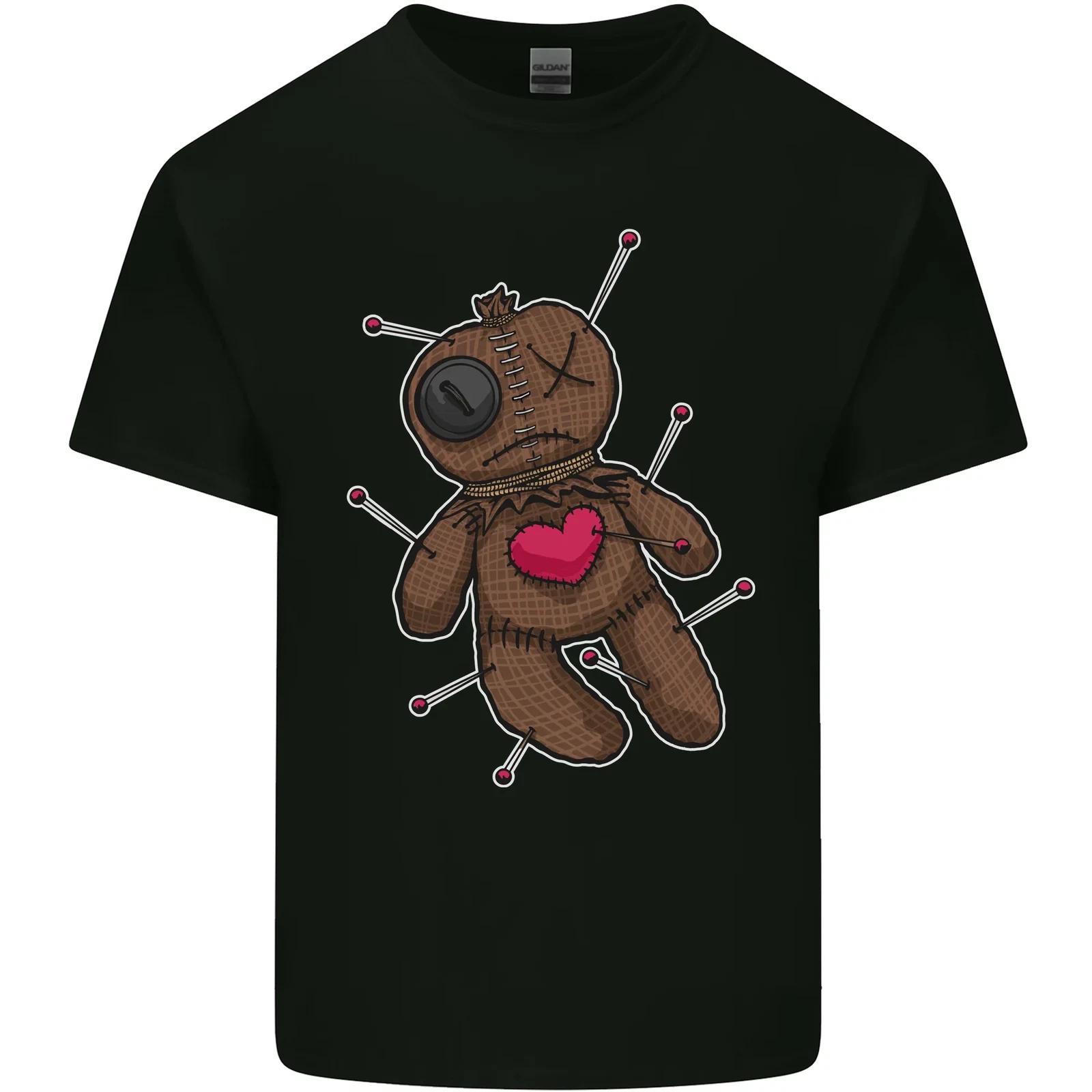 Voodoo Doll Heart Evil Spirits Dark Magic Halloween Kids T-Shirt Childrens M