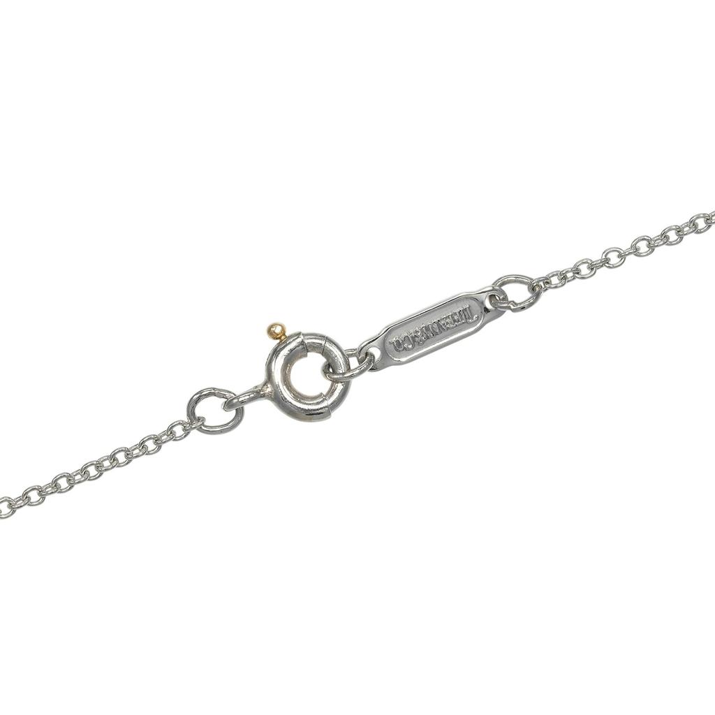 TIFFANY&Co. Cross-stitch Necklace Pt950Platinum/diamond 3.85g Women Used