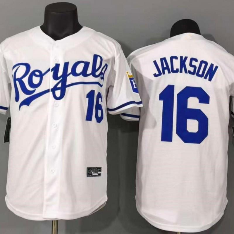 Custom Embroidered Baseball Jersey Royal Blue Team 16 Jackson White Uniform Men Women Unisex Sportswear