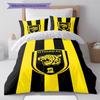Al-Ittihad Club Pattern Bedding,Quilt Set Quilt Cover Pillowcase Home Birthday Gift (1 * duvet cover + 2 * pillowcase, without core)