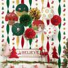 Christmas Paper Lanterns  Christmas Hanging Santa Elk Snow Lanterns Xmas Trees Diy Festival Lanterns Party Decorations