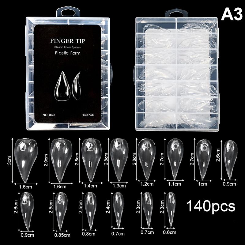 Adlerklaue 70/140/150 Stück Kurze Gebogene Stiletto Falsche Nagelspitzen Klar Weich Künstliche Nägel Verlängerungen für DIY Nagelstudio Maniküre