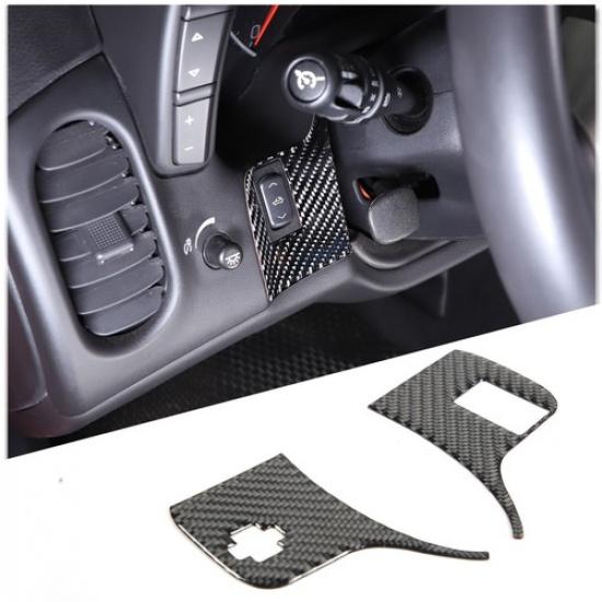 Carbon Fiber Roof Convertible Switch Panel Trim Sticker For Corvette C6 2005-13