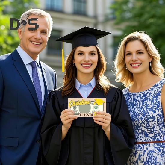 Graduation Gift Money Holder Wooden Class of 2025 Cash Holder Graduation Cash Gift Holder Keepsake for High School College University Graduates