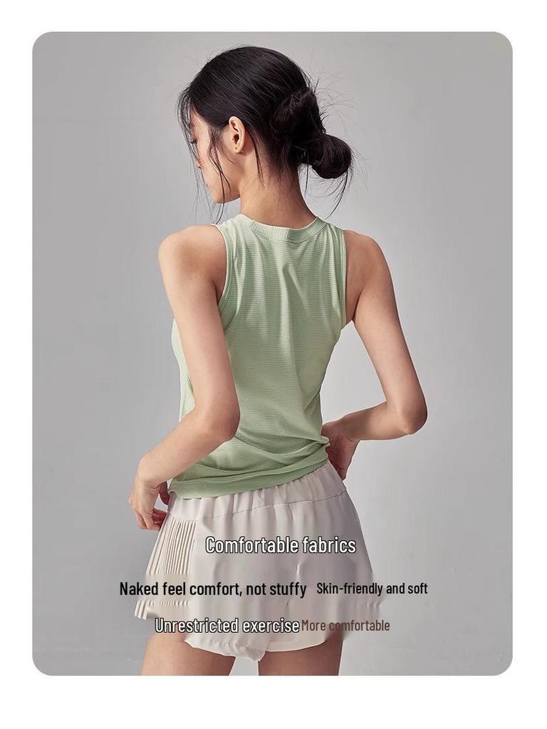 Women's Quick-Dry Yoga Tank: Slimming, Elastic, Sleeveless Sports Top for Summer Fitness and Running